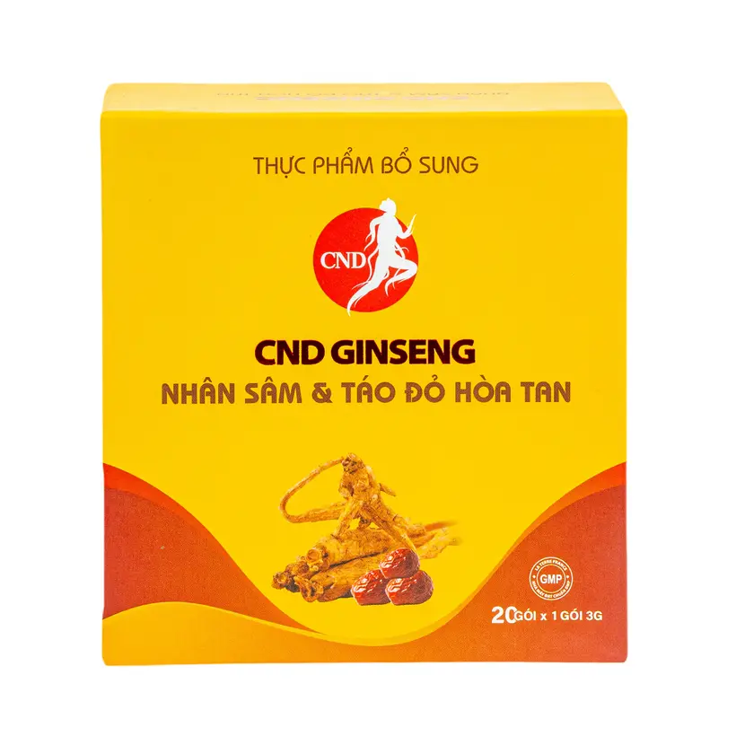 Nhân sâm và táo đỏ hòa tan0