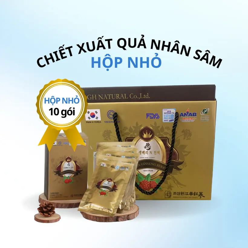 Chiết xuất Quả Sâm Ginseng Berry N Extract (loại nhỏ 10 túi/ hộp)0